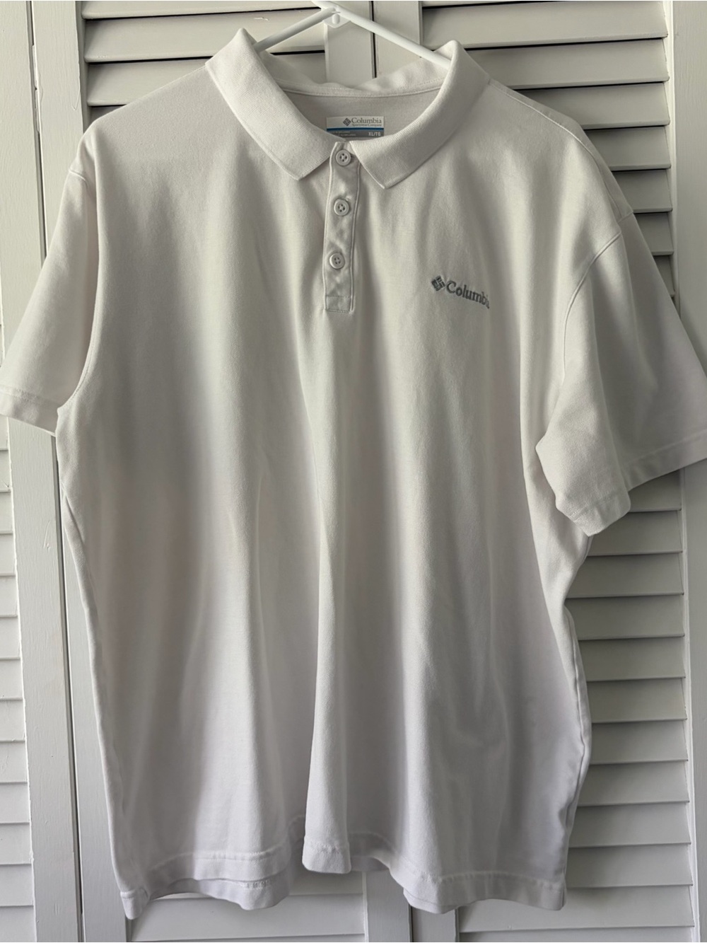 Columbia Men's White Polo with Subtle Logo